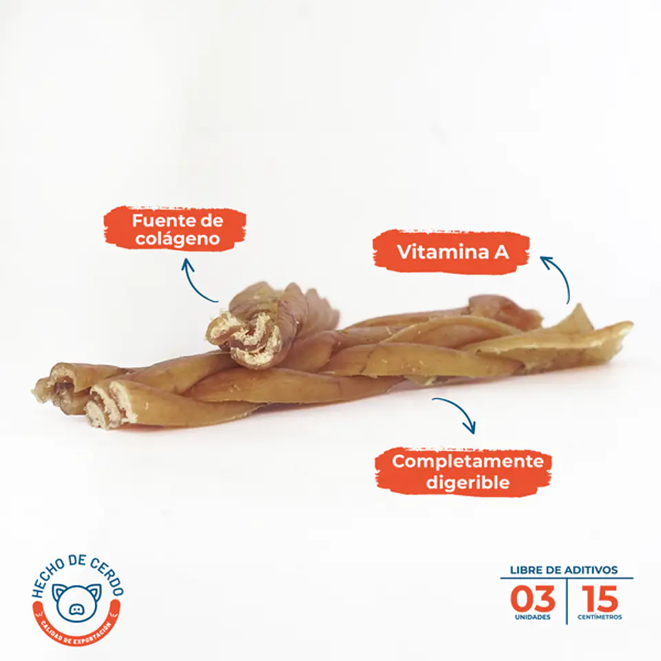 Trenzas de Colágeno - Snack Natural 2