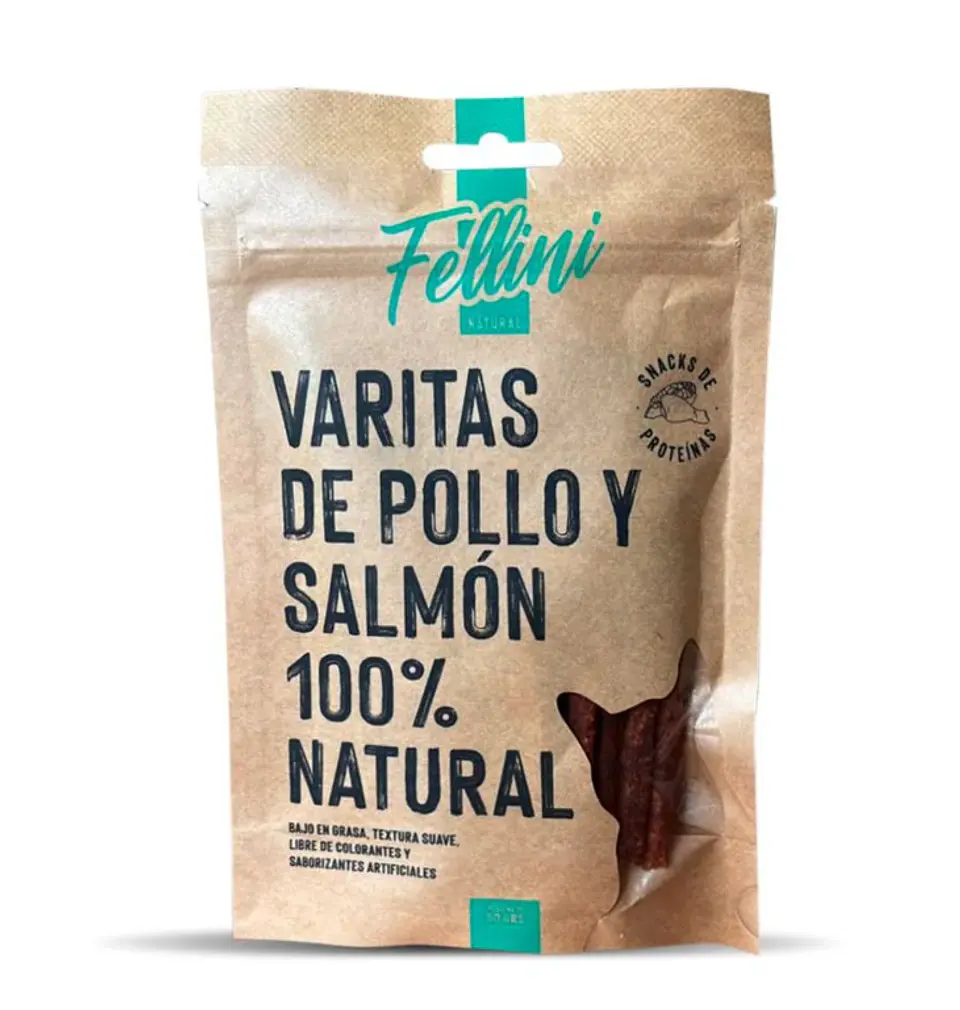 Varitas de Pollo y Salmón Snack 100% Natural 1