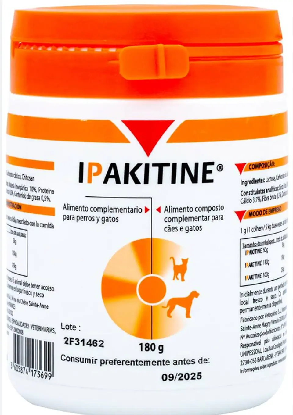 Ipakitine 180 gr - Suplemento para Perros y Gatos 1