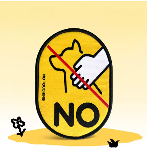 Señalética "No acariciar perro" para correa