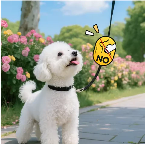 Señalética "No acariciar perro" para correa