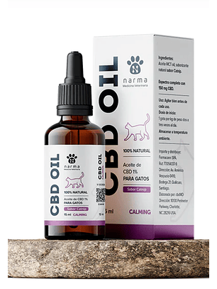 Aceite calmante de CBD para gatos - 15 ml