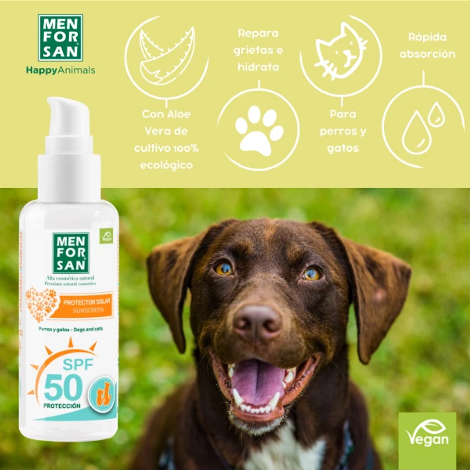 Protector solar 50 SPF para perros y gatos 2