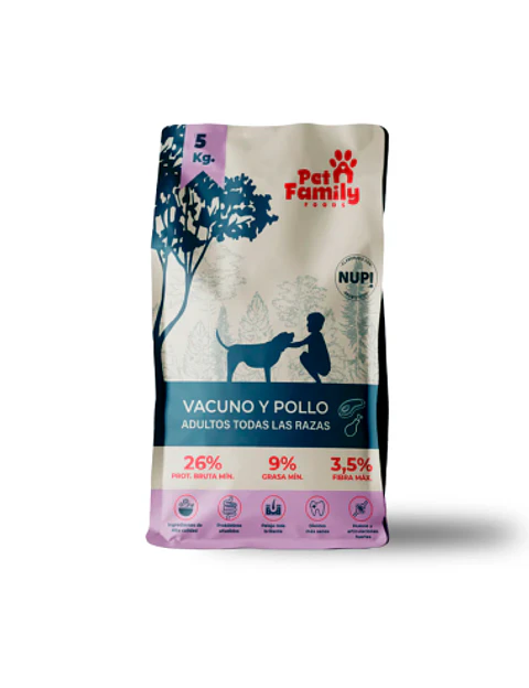 PetFamily Vacuno y Pollo - Raza Pequeña 5 kg