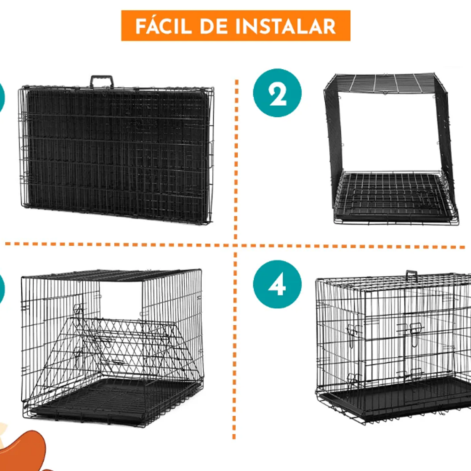 Canil Para Perros Desarmable 2 Puertas - Talla extra grande 3