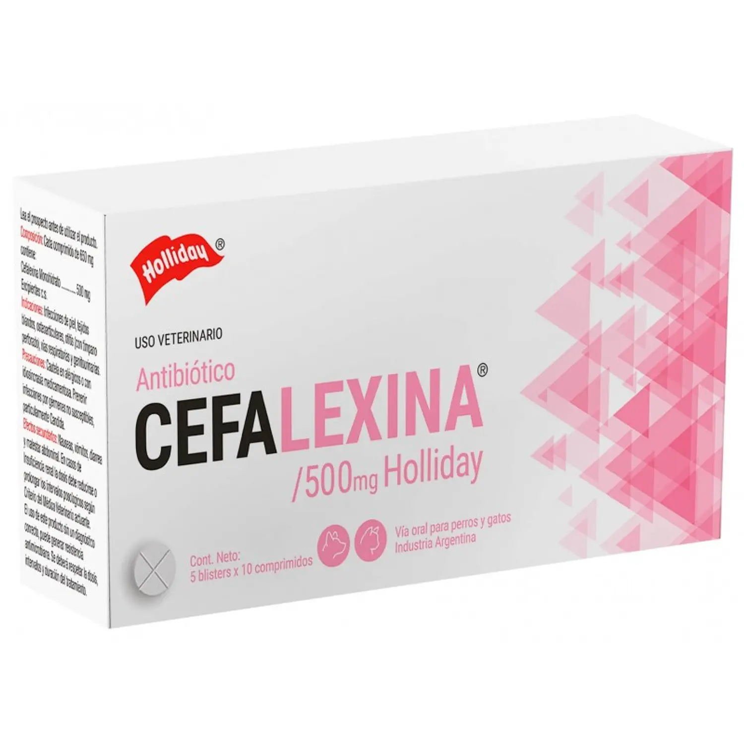 Cefalexina Monohidrato  500 mg - comprimidos