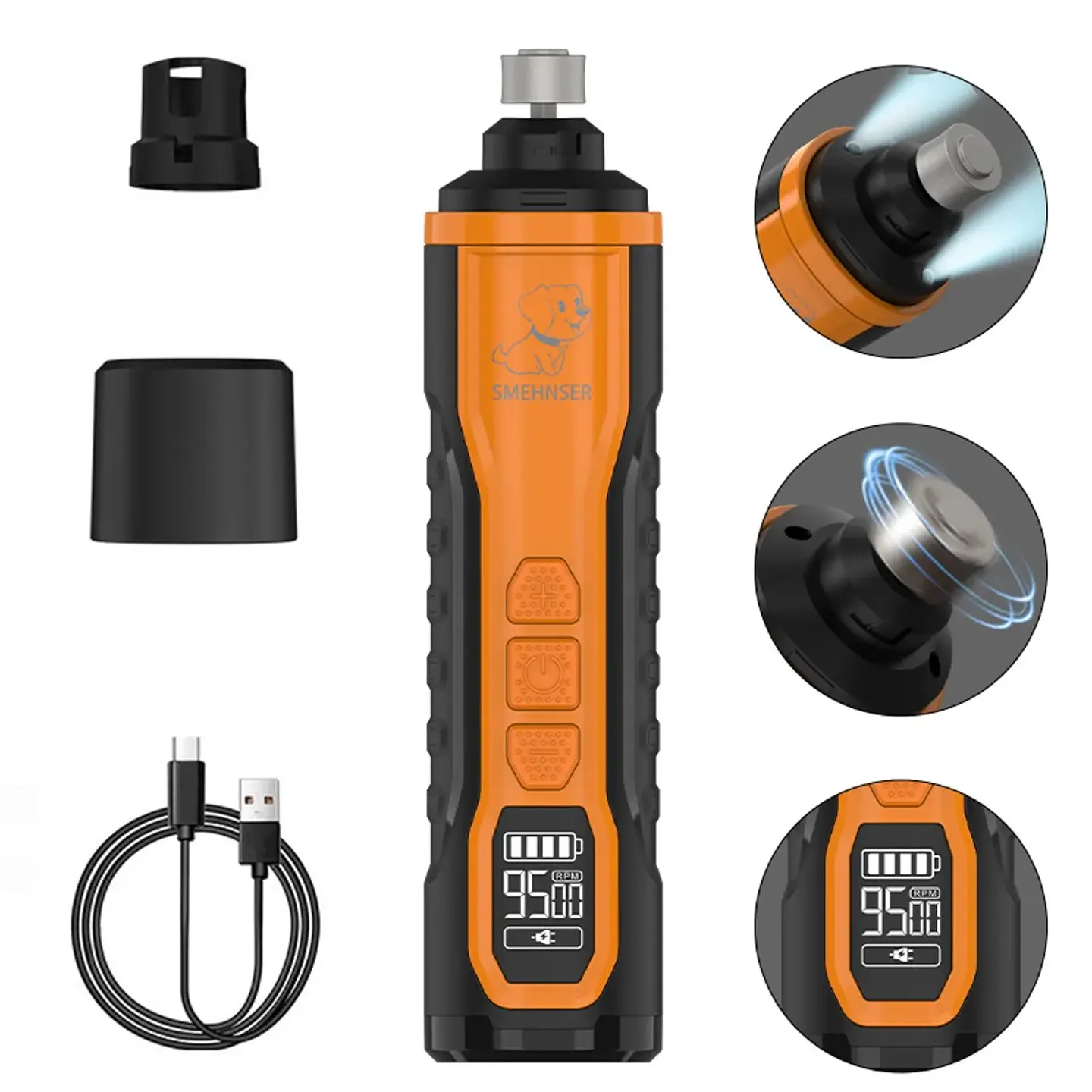 Limador de Uñas Silencioso Pro - Pet Nail Grinder 4