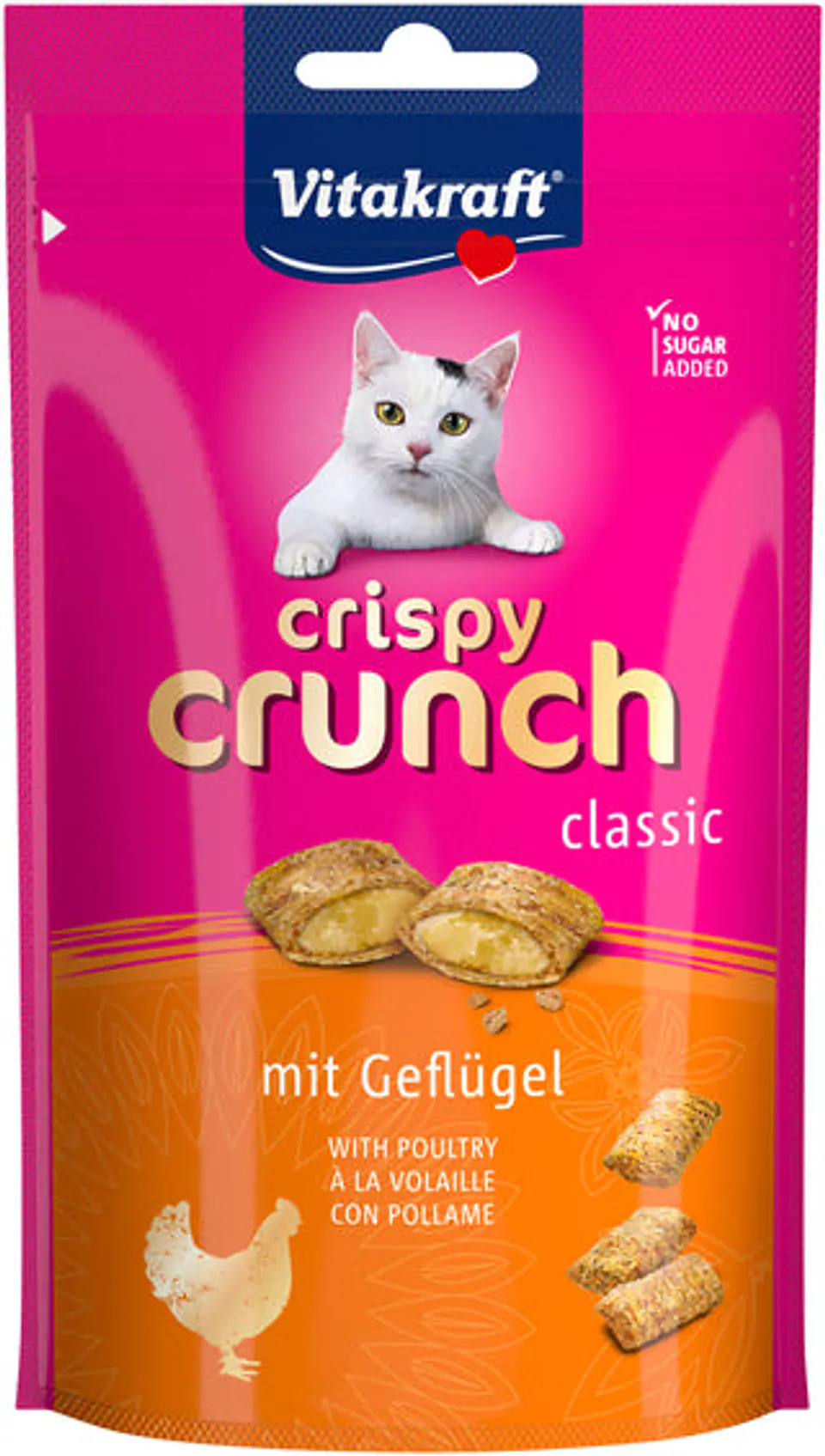 Snack Crispy Crunch Classic Sabor Pollo para Gatos - Vitakraft 1