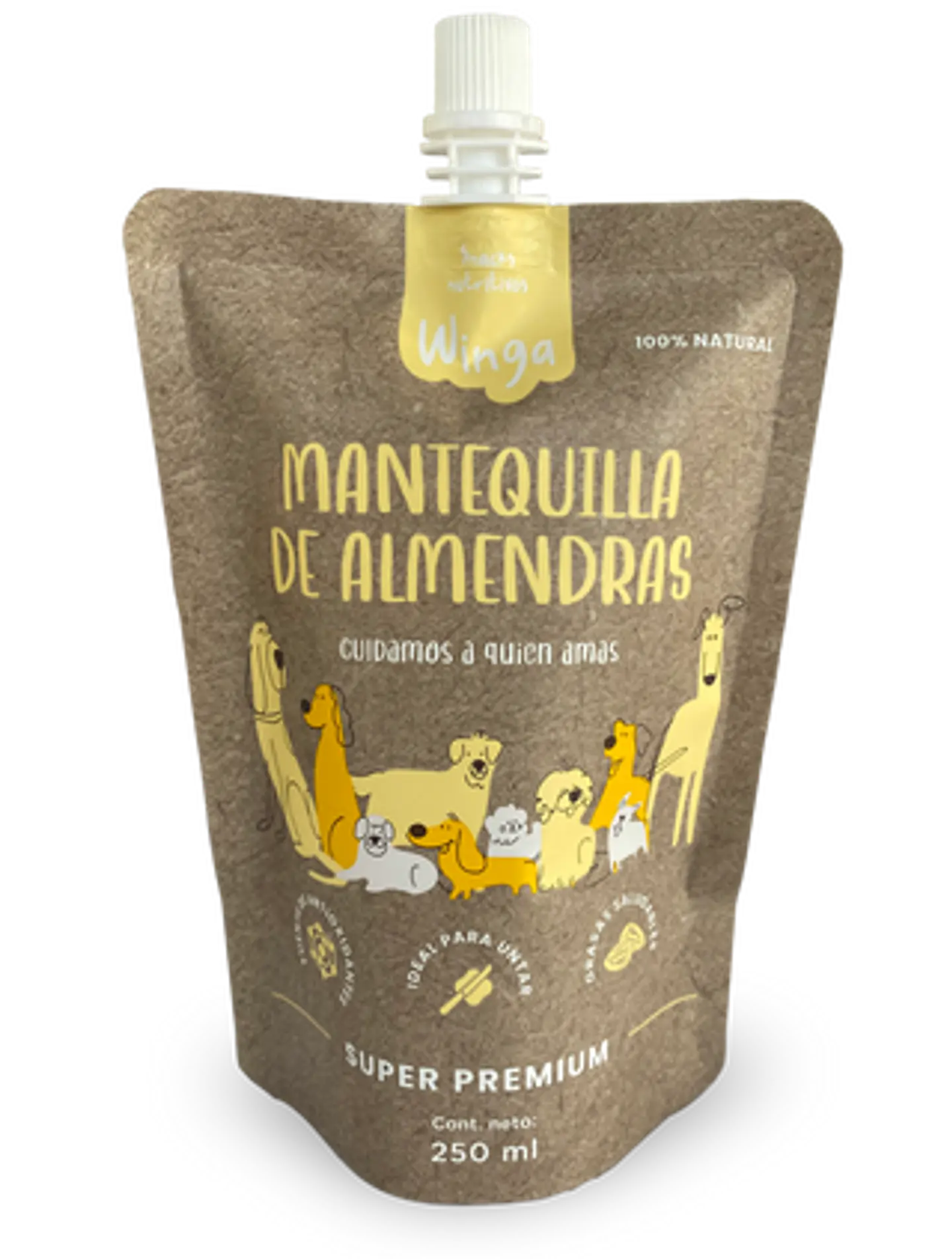 Pouch Húmedo Mantequilla de Almendras para Perros - Winga 1