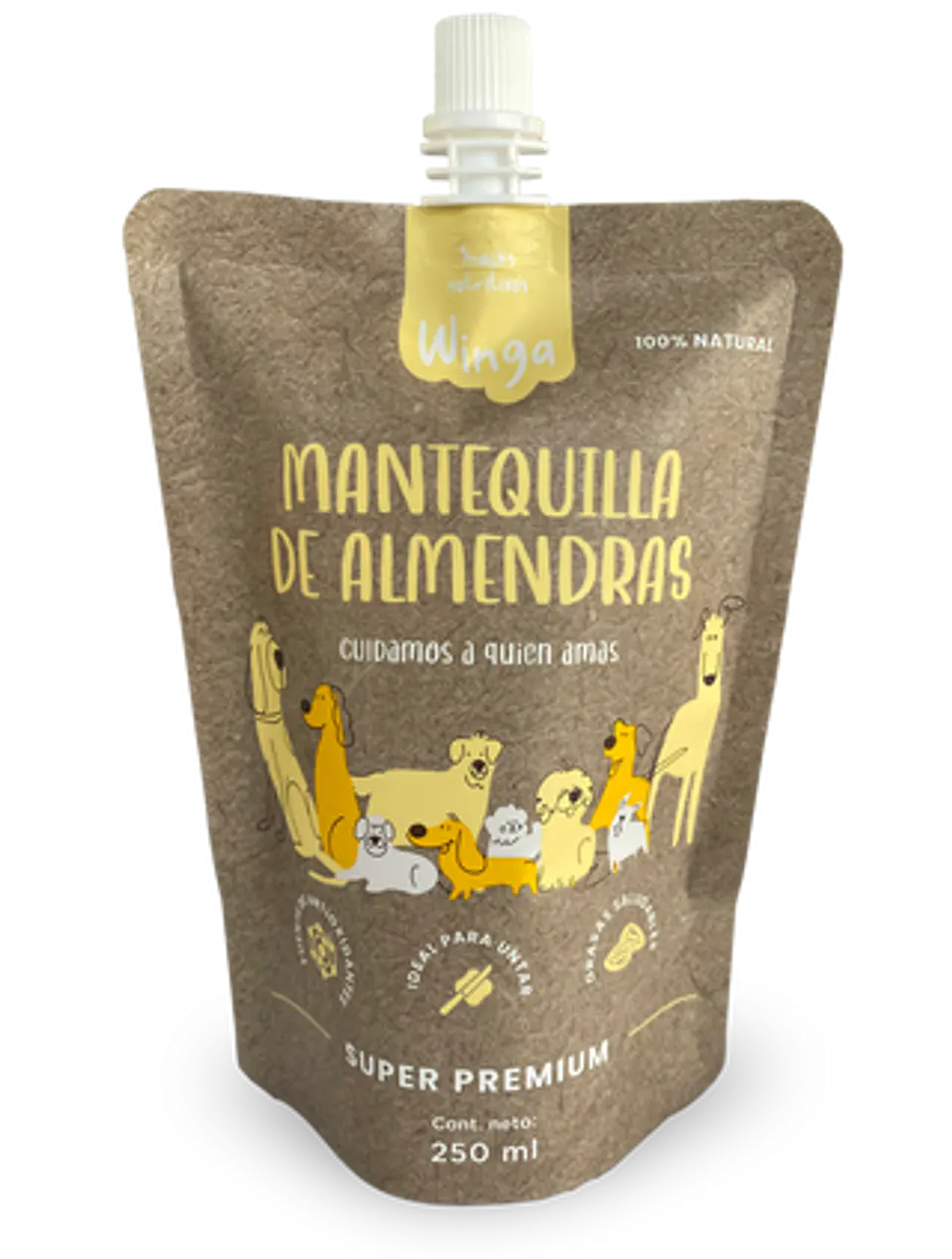Pouch Húmedo Mantequilla de Almendras para Perros - Winga 1