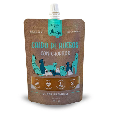 Caldo de Hueso de Chorito para Perros - Winga