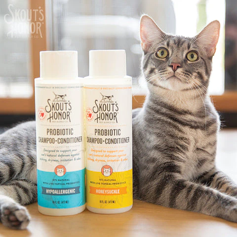 Shampoo-Acondicionador Probiótico Madreselva Gato 473ml - Skout's Honor