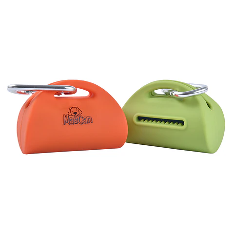 Porta Bolsas Sanitarias de Silicona Cilindro - Verde