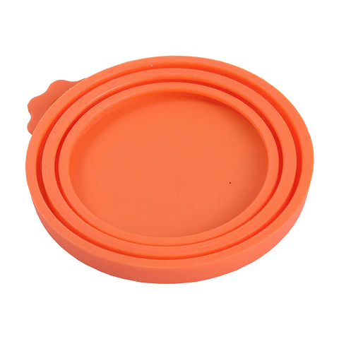 Tapa de Silicona para Alimento en Lata - Naranja