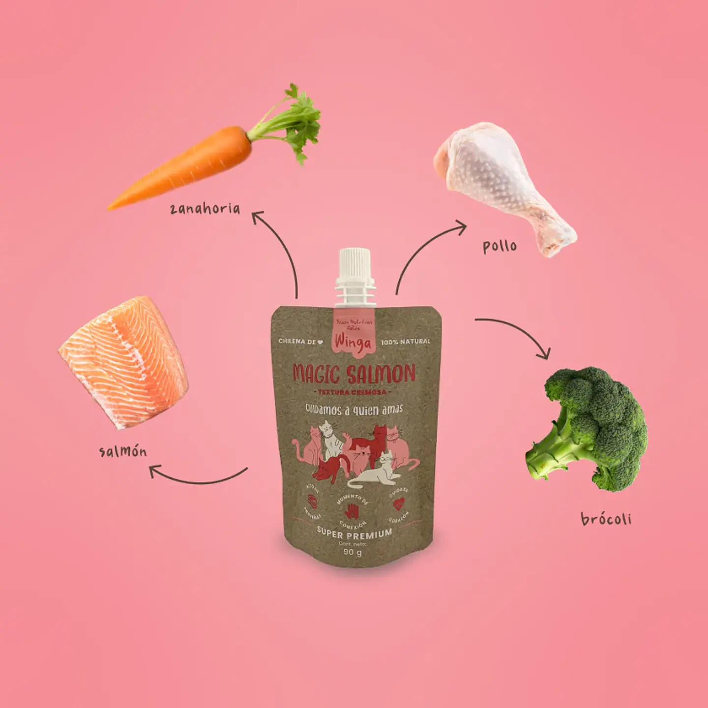 Salmon Energy - Snack Untable para Gatos Winga 3
