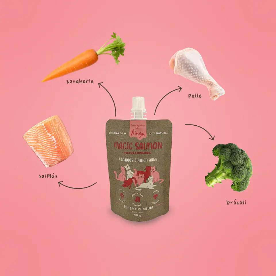 Salmon Energy - Snack Untable para Gatos Winga 3