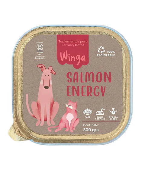 Paté Salmon Energy para Perros y Gatos - Winga (Monoproteico Salmón)