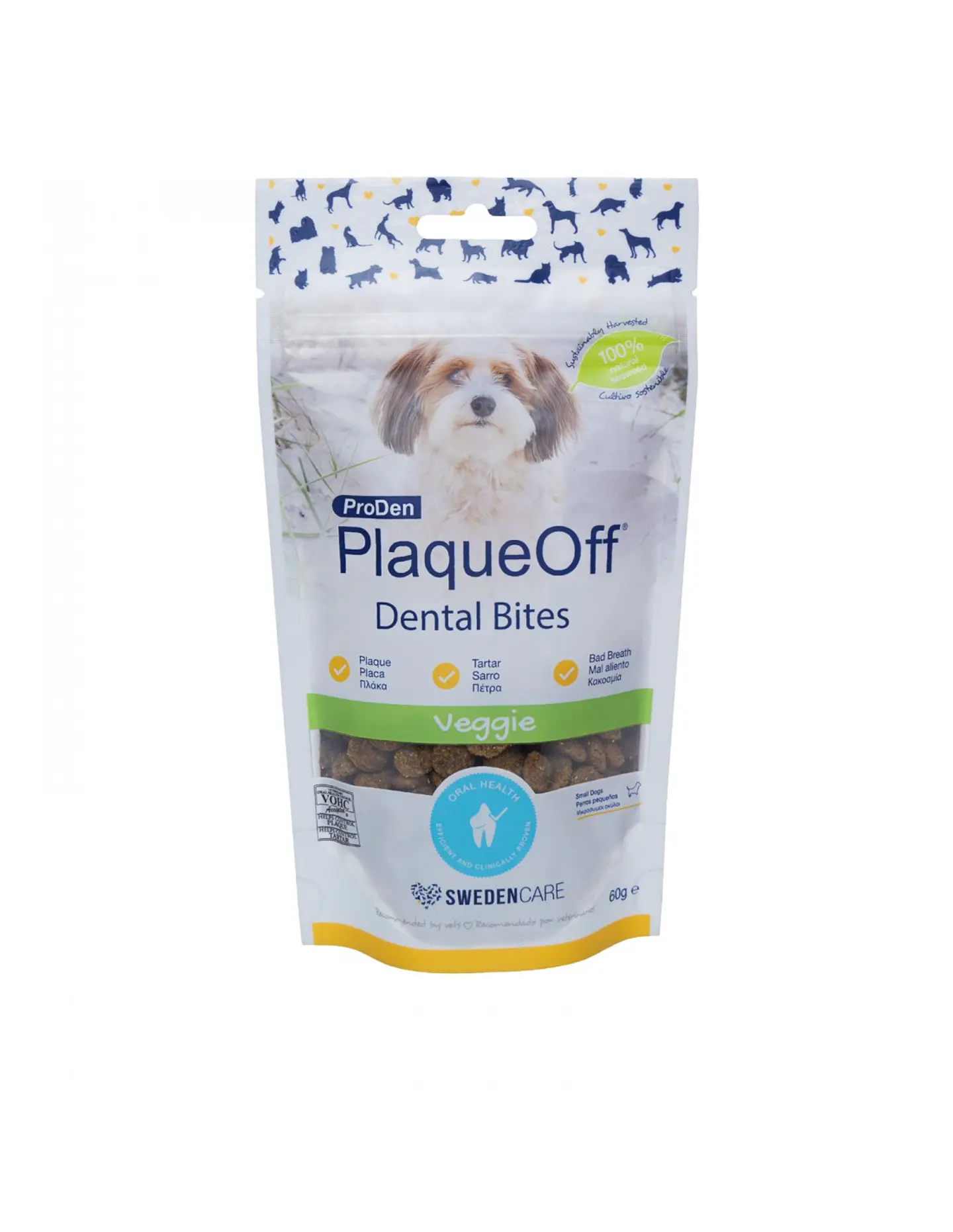 PlaqueOff Snack Dental Bites Perros Razas Pequeñas 60 grs - ProDen 1
