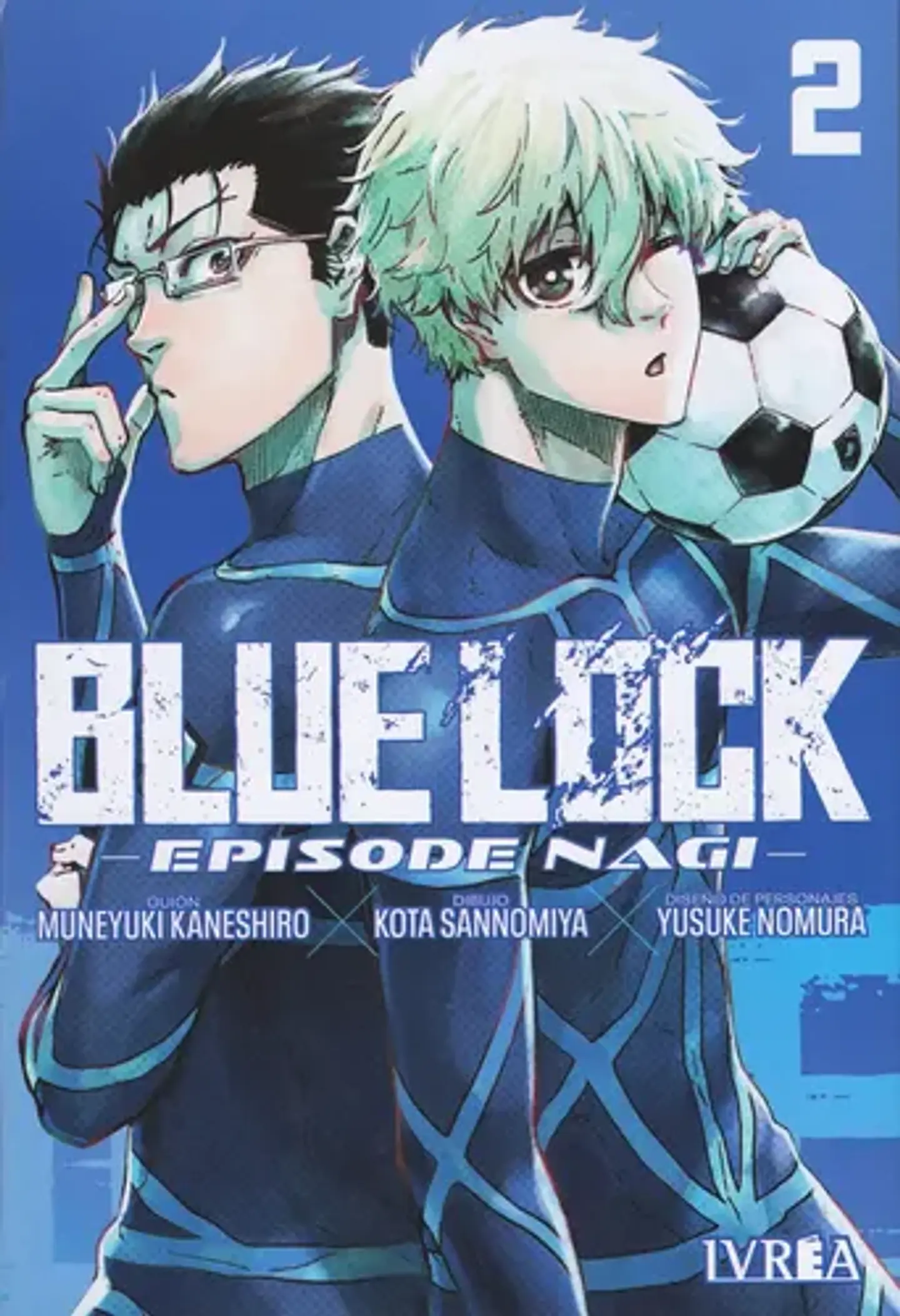 Manga, Blue Lock 02 (episode Nagi), De Muneyuki Kaneshiro - Yusuke Nomura. Editorial Ivrea, Tapa Blanda En Español, 2024 1