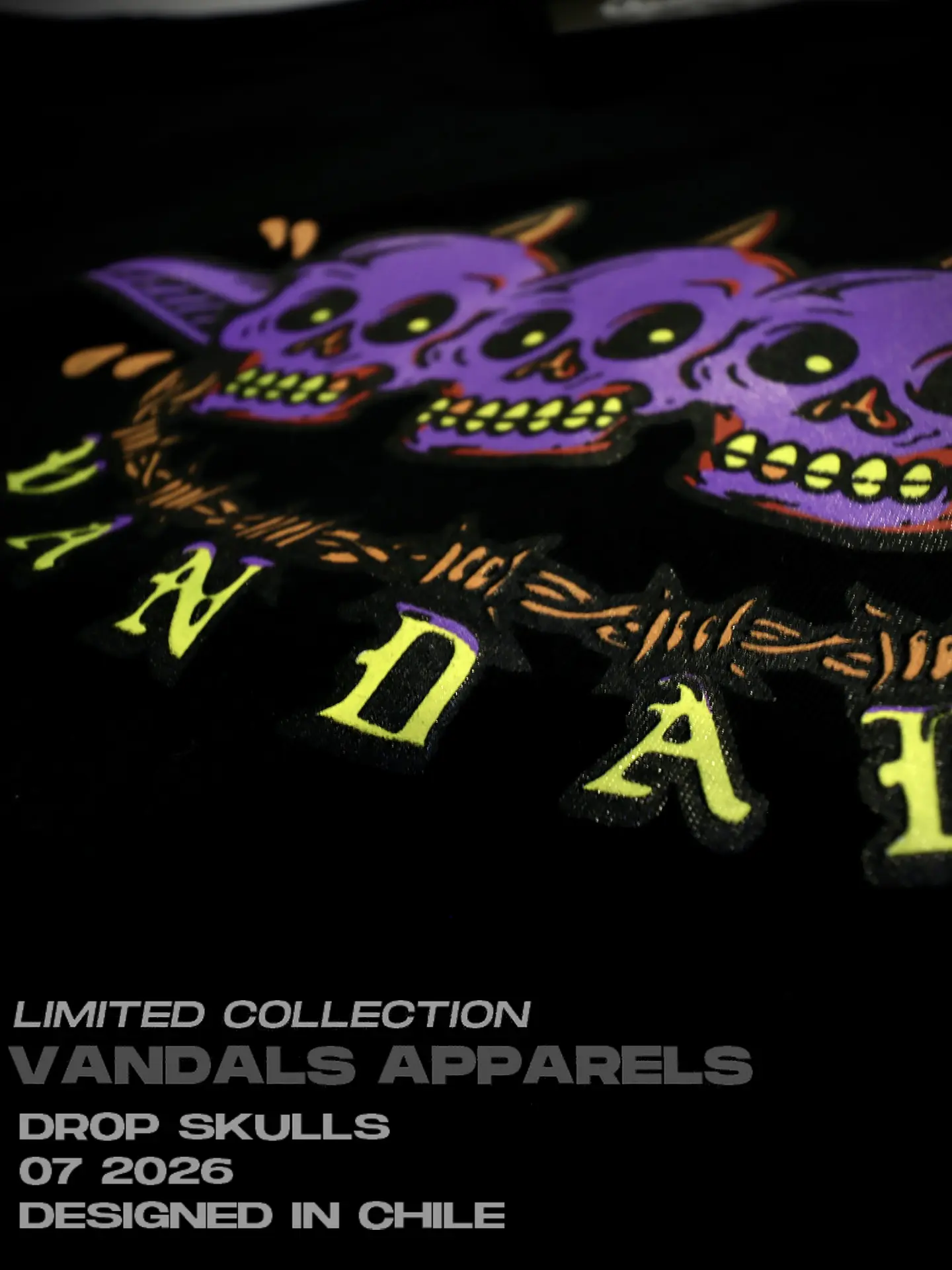 Polera Vandals Skulls 4