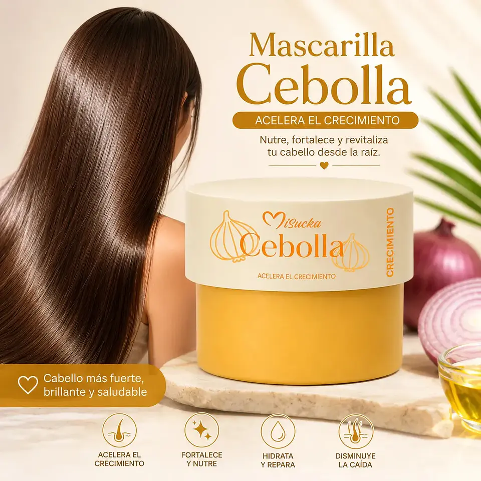 Mascarilla Capilar de Cebolla 200 ml. (Crecimiento). Misucka 3