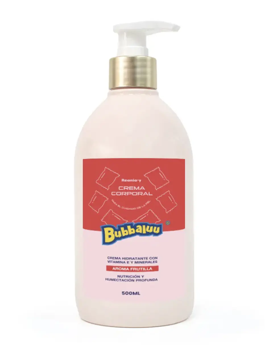 Crema Corporal Hidratante 500 ml. Aroma Frutilla. Bubbaluu 1
