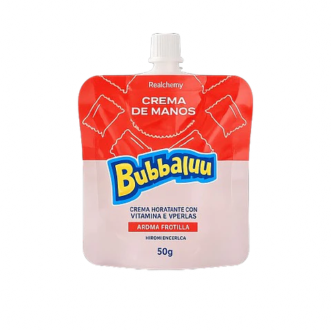 Crema de Manos 30 gr. Aroma Frutilla.  Bubbaluu