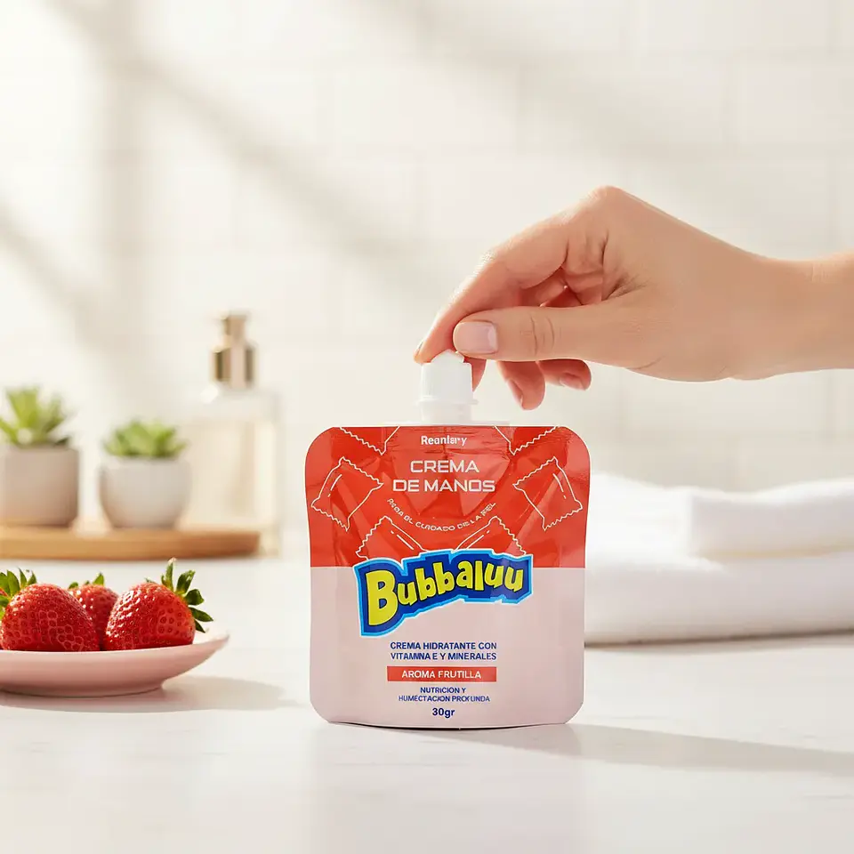Crema de Manos 30 gr. Aroma Frutilla.  Bubbaluu 3