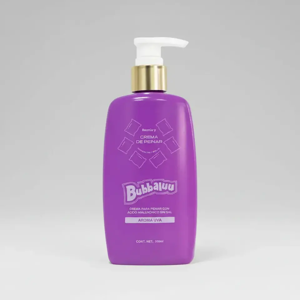Crema de Peinar para rizos 300 ml. Aroma Uva. Bubbaluu 2