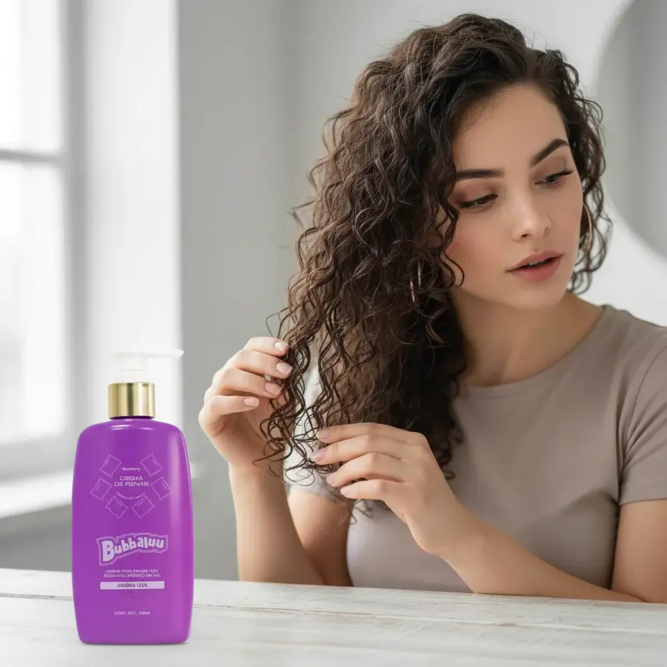Crema de Peinar para rizos 300 ml. Aroma Uva. Bubbaluu 4
