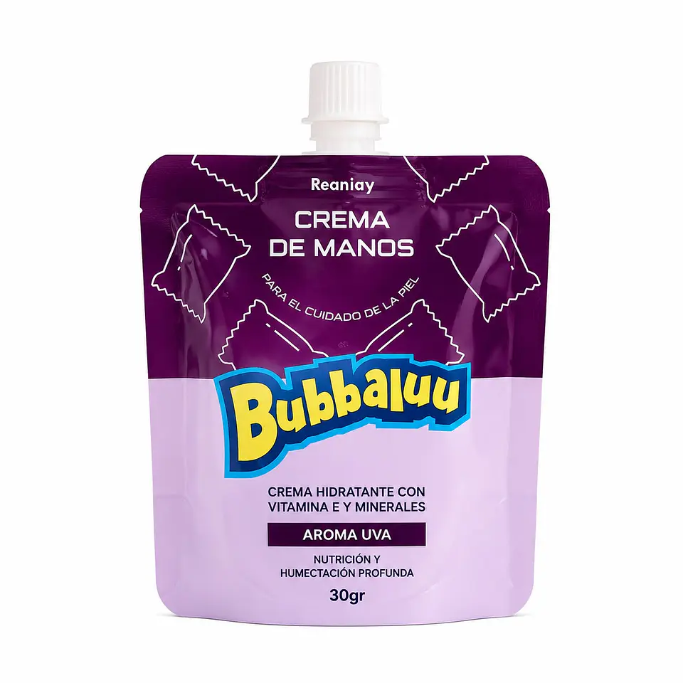 Crema de Manos 30 gr. Aroma Uva. Bubbaluu 1