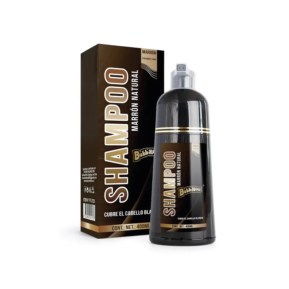 Shampoo Cubre Canas Negro 400ml. Bubbaluu. 2
