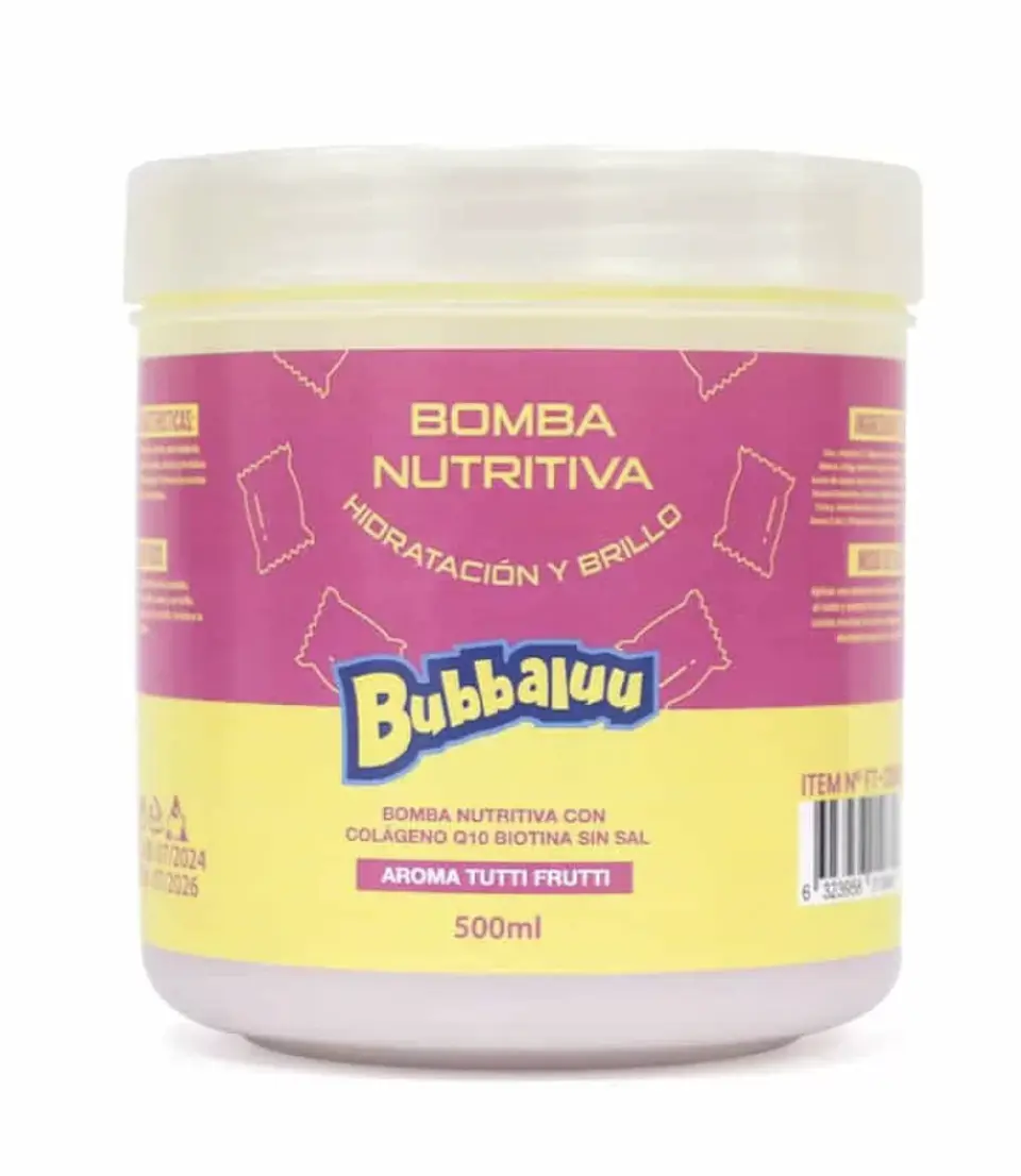 Bomba Nutritiva Capilar 500 ml. Aroma Tutti Frutti. Bubbaluu 1