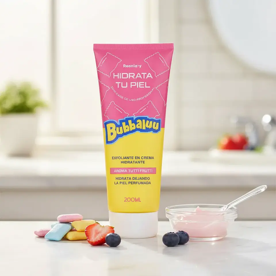 Exfoliante Corporal 200 ml. Aroma Tutti Frutti. Bubbaluu 3