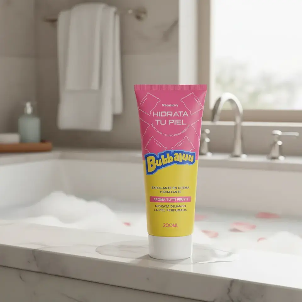 Exfoliante Corporal 200 ml. Aroma Tutti Frutti. Bubbaluu 4