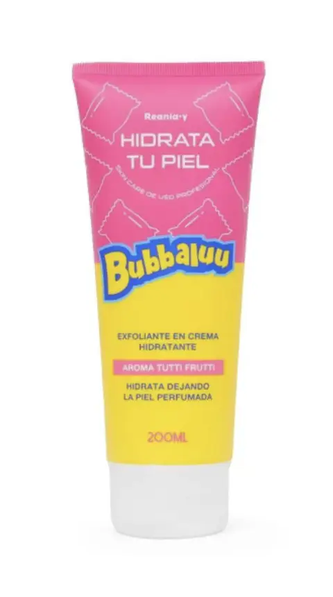 Exfoliante Corporal 200 ml. Aroma Tutti Frutti. Bubbaluu
