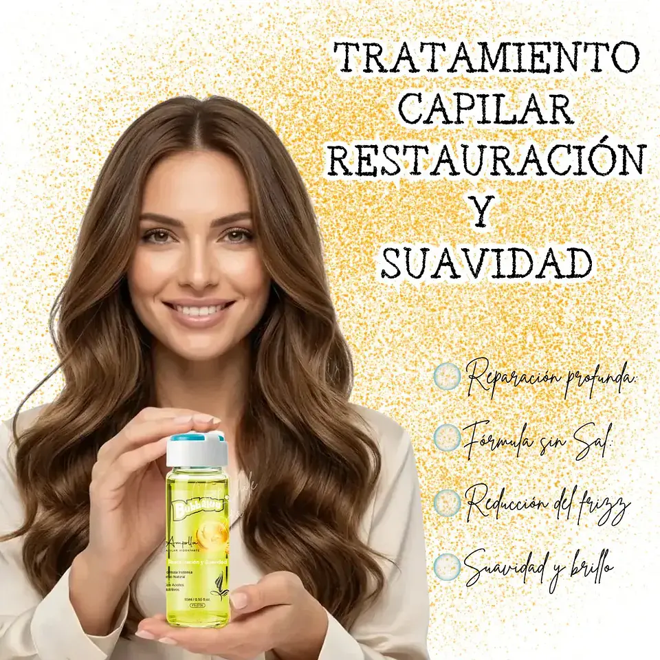 Ampolla Capilar Hidratante 15ml. (Restauración y Suavidad) Bubbaluu 3