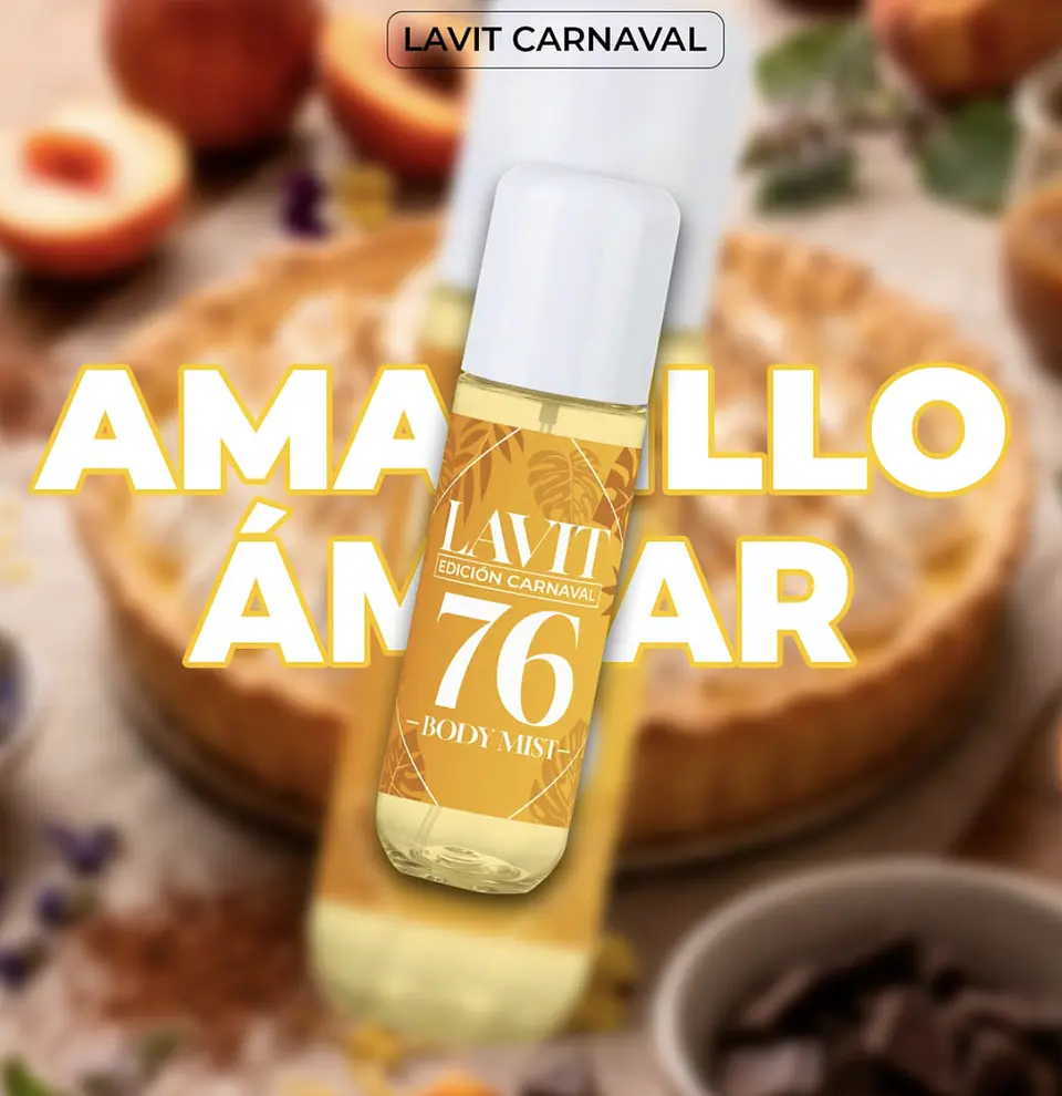 Body Mist Lavit Carnaval 76 , Inspirada en Cheirosa 76  Sol de Janeiro 2
