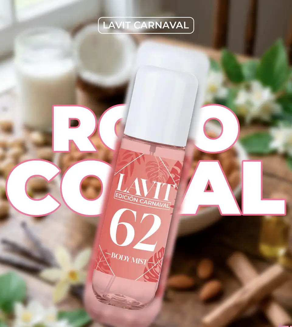 Body Mist Lavit Carnaval 62 , Inspirada en Cheirosa 62 Sol de Janeiro 2