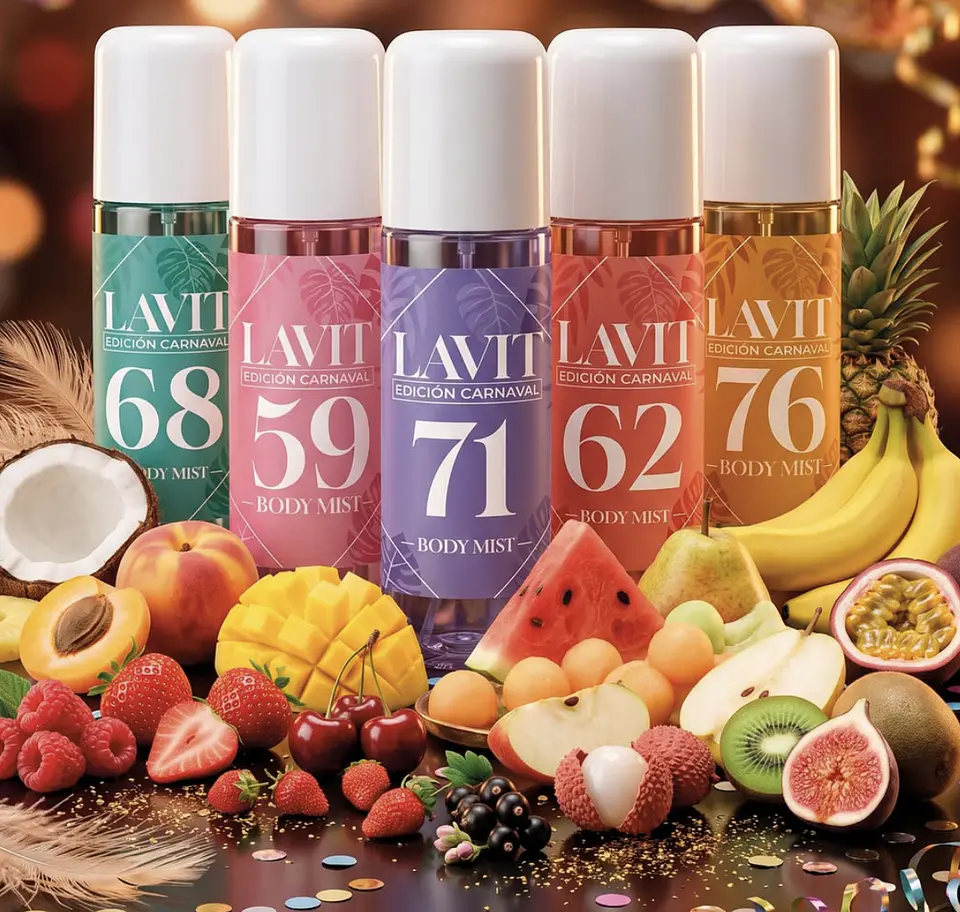 Pack Body Mist Lavit Carnaval , Inspirada en Cheirosa Sol de Janeiro (5 unid) 2