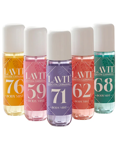 Pack Body Mist Lavit Carnaval , Inspirada en Cheirosa Sol de Janeiro (5 unid)