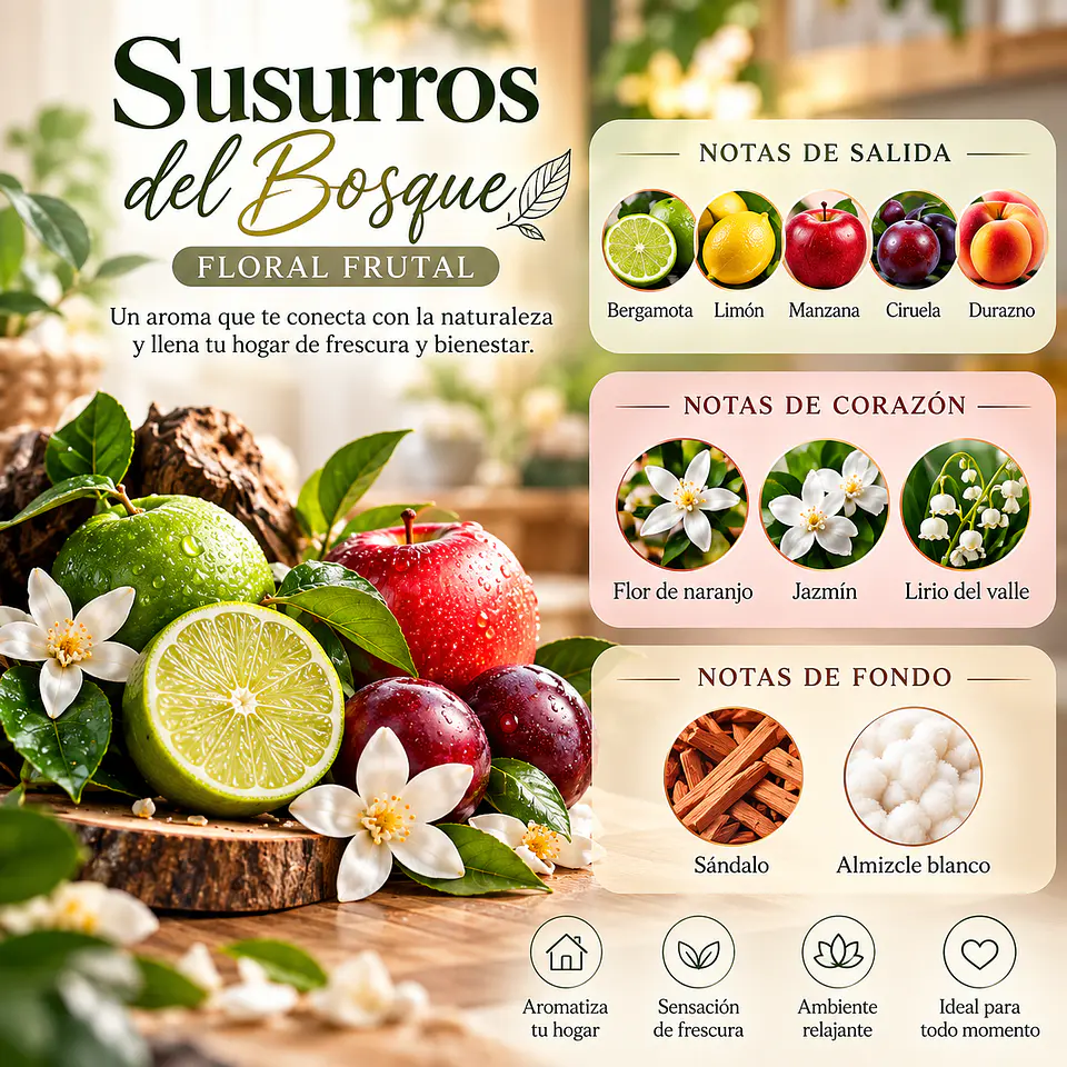 Aromatizante De Ambiente en spray 350 ml. Aroma Susurros del Bosque. 2