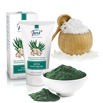 Sal del Mar Muerto | Peeling Corporal Detox Con Espirulina | 150ml