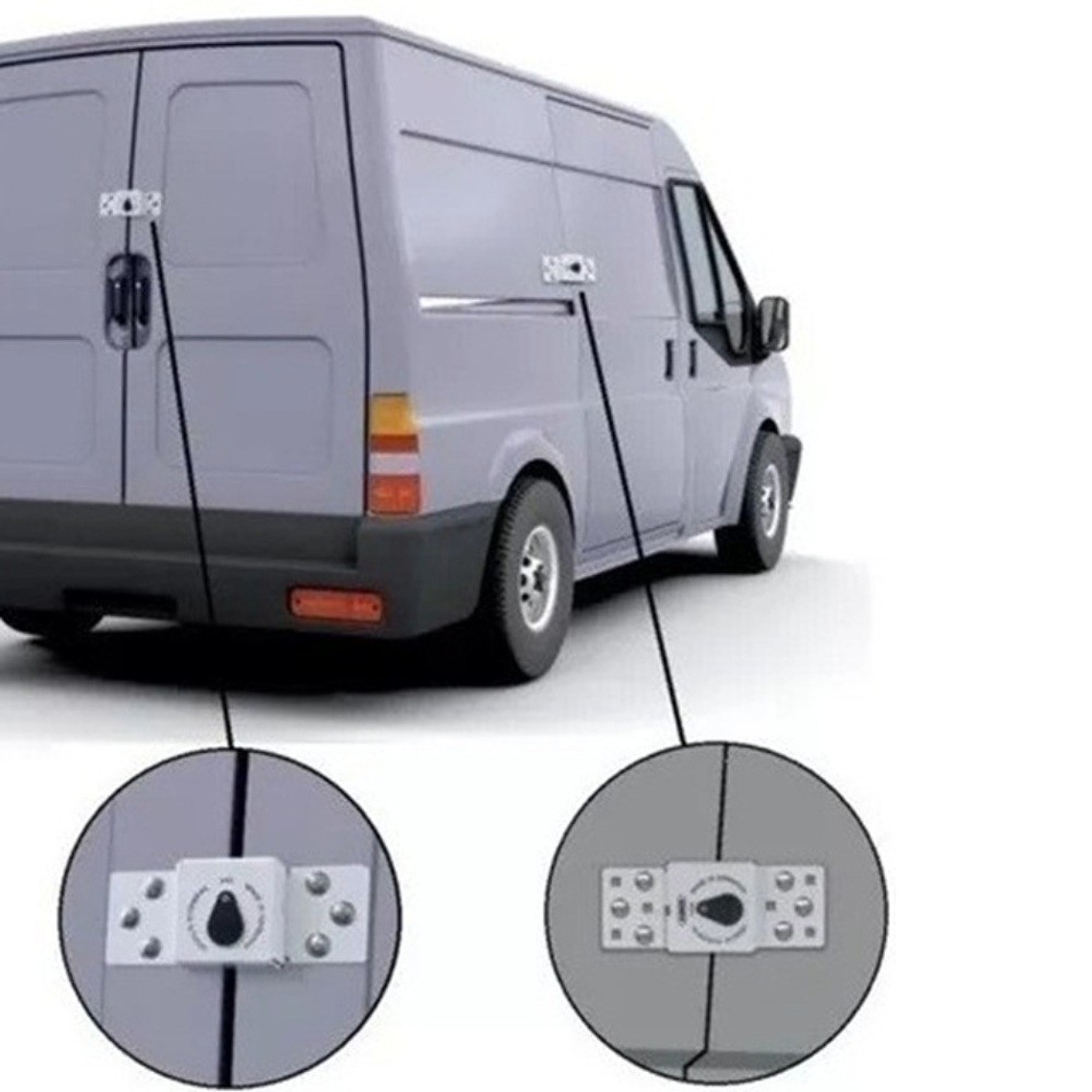 Pack Cerradura Vanlock Abus DI142 Twins 2 puertas 2