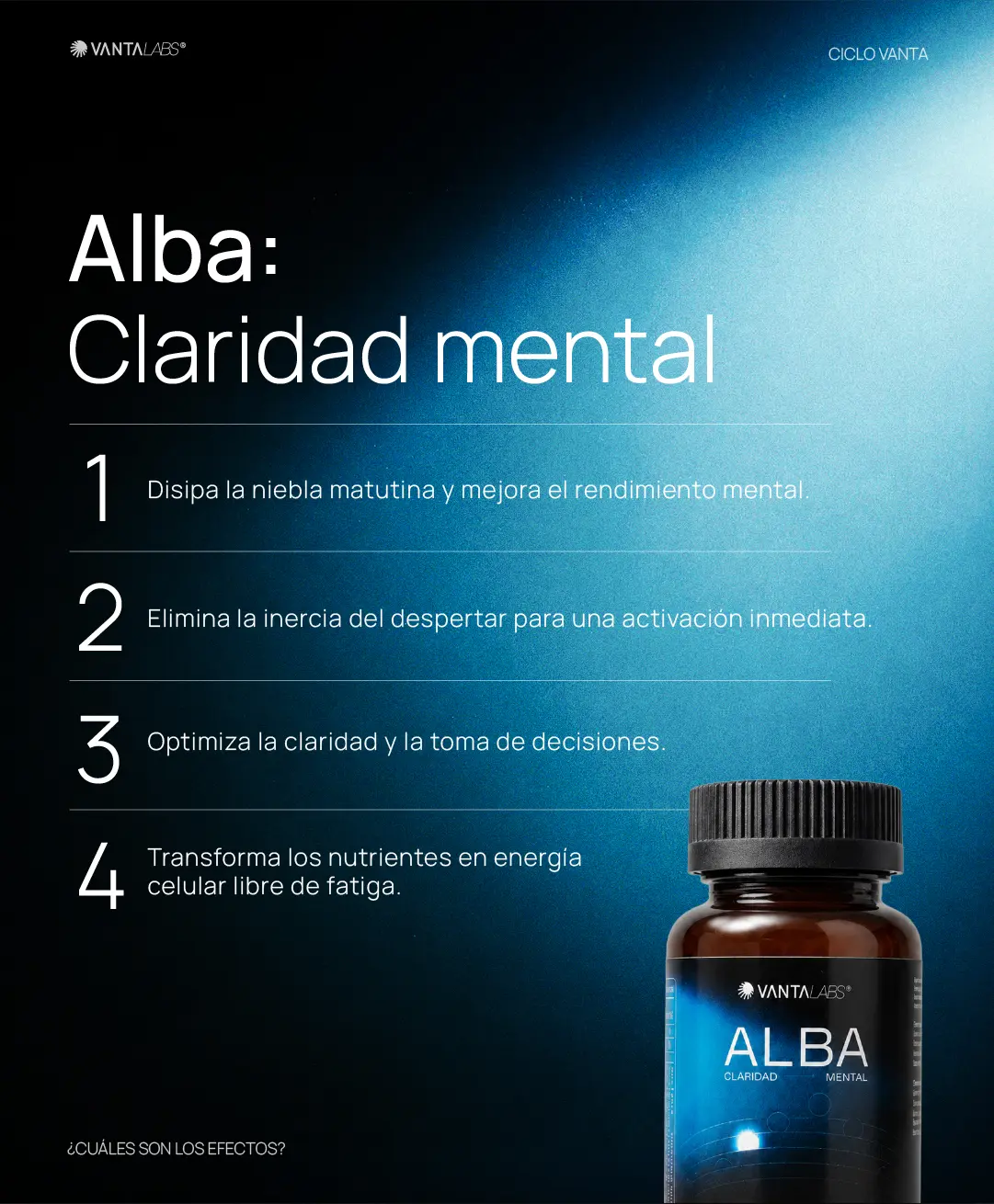 Alba: Ginseng + Cafeína + Zinc + Complejo B 4