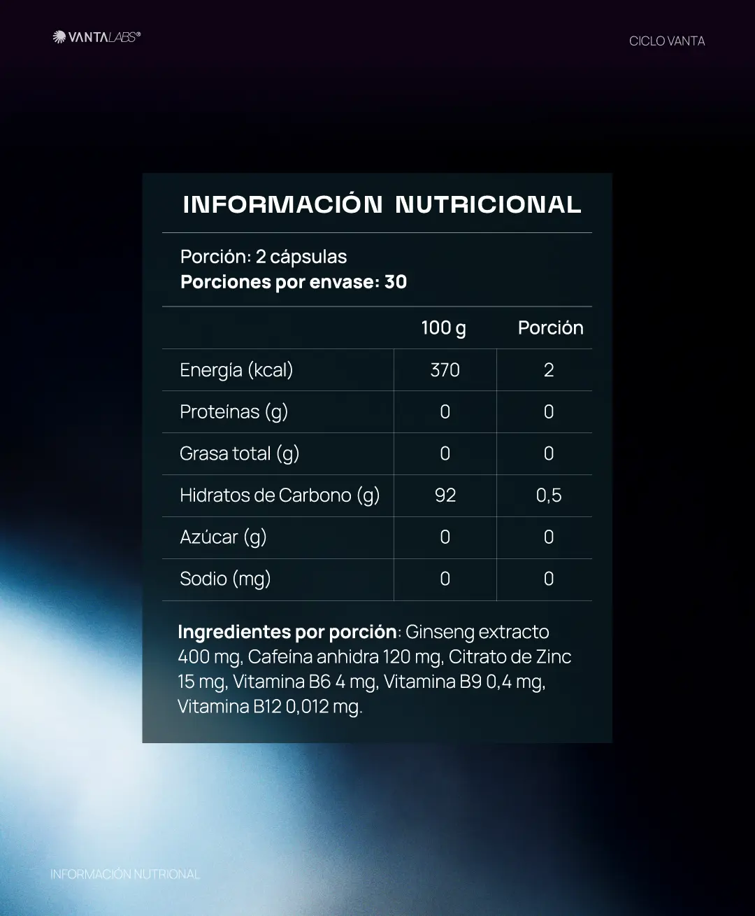 Alba: Ginseng + Cafeína + Zinc + Complejo B 5