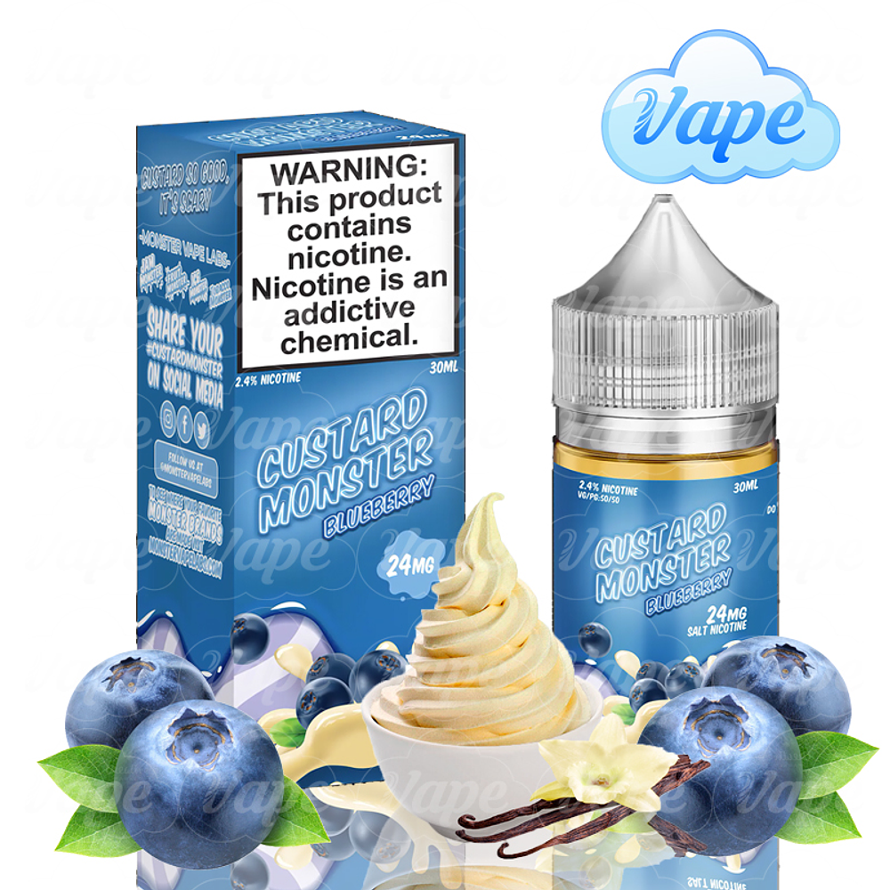 Custard Monster Salt - Blueberry 30ml