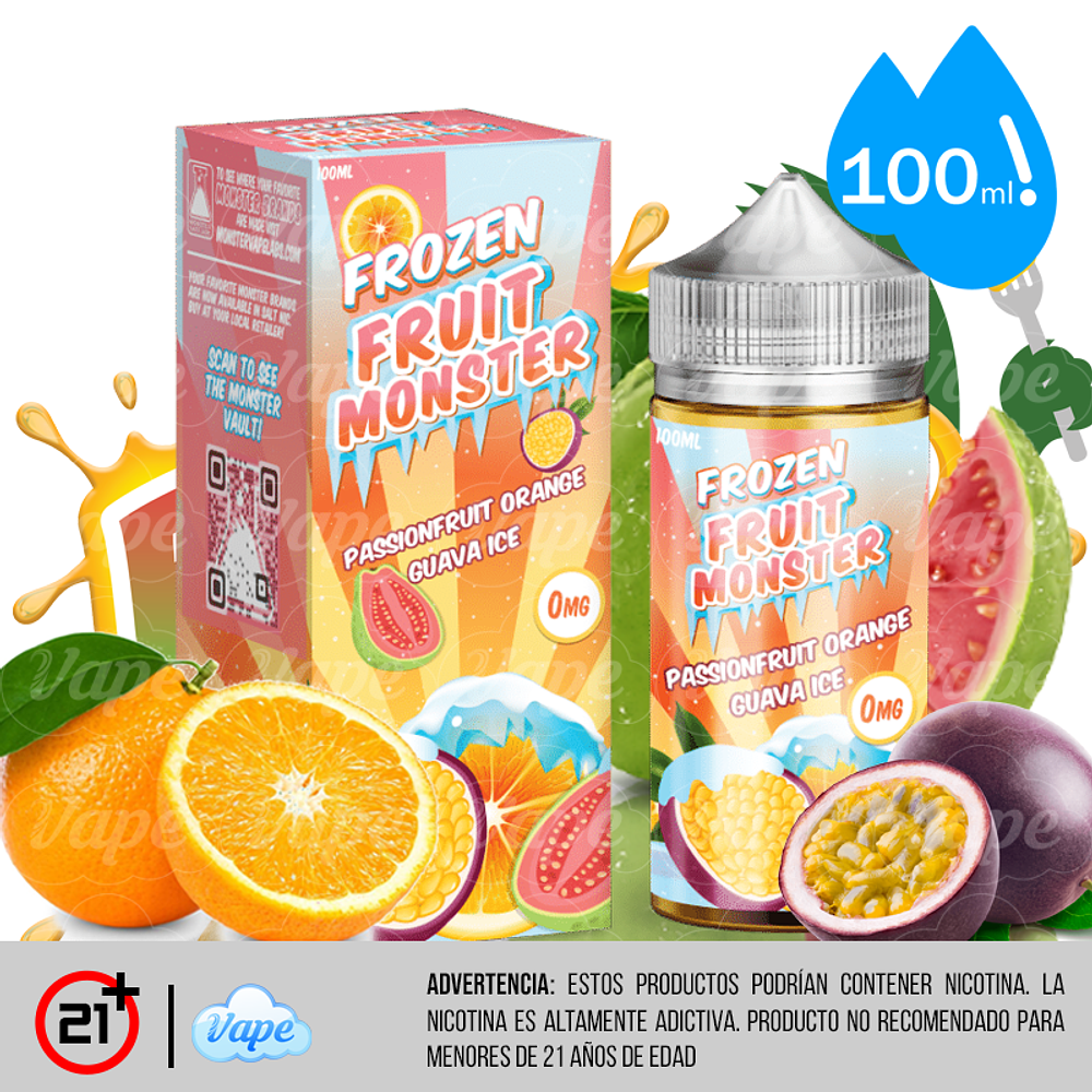 Frozen Fruit Monster - Passionfruit Orange Guava Ice Shortfill 100ml