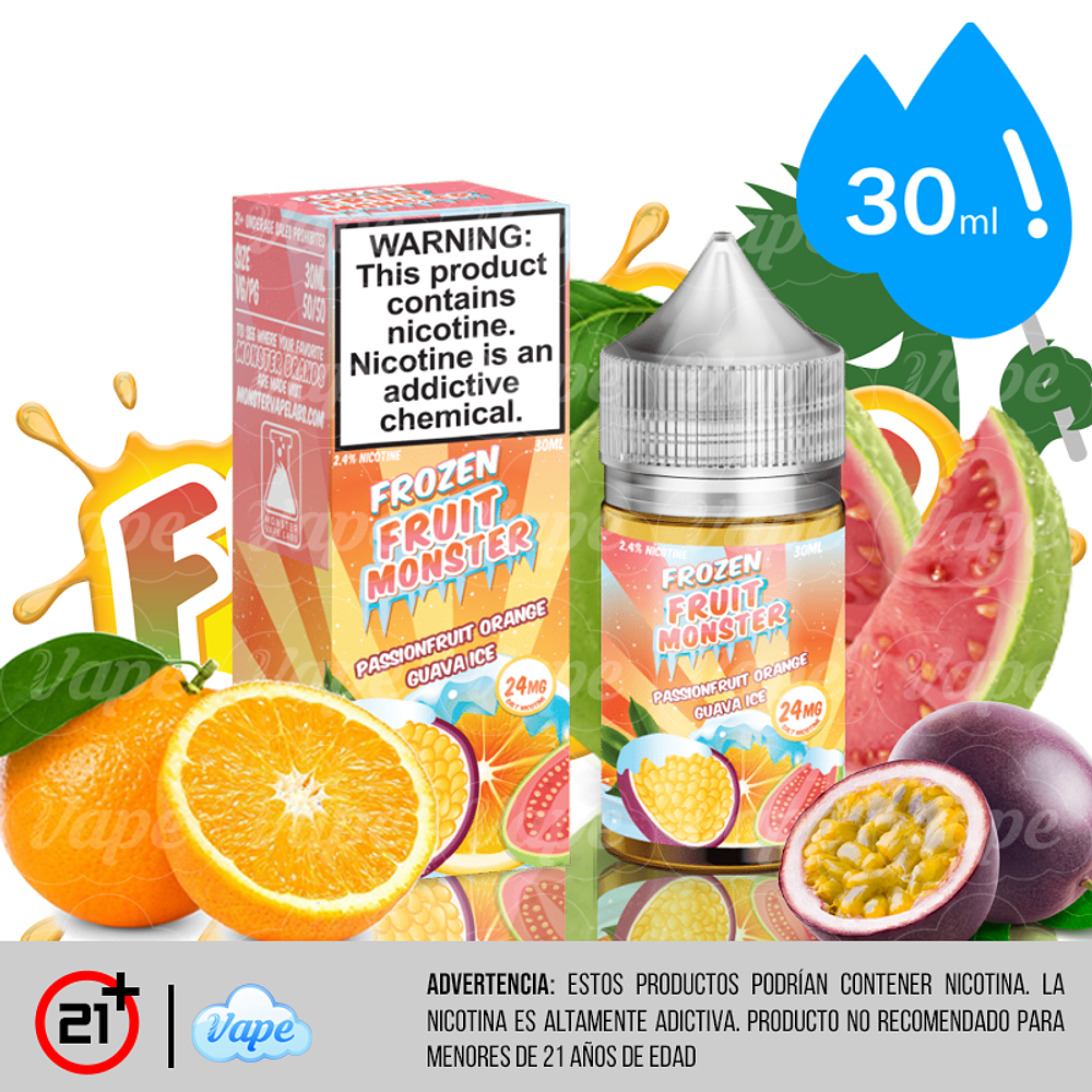 Frozen Fruit Monster Salt - Passionfruit Orange Guava 30ml