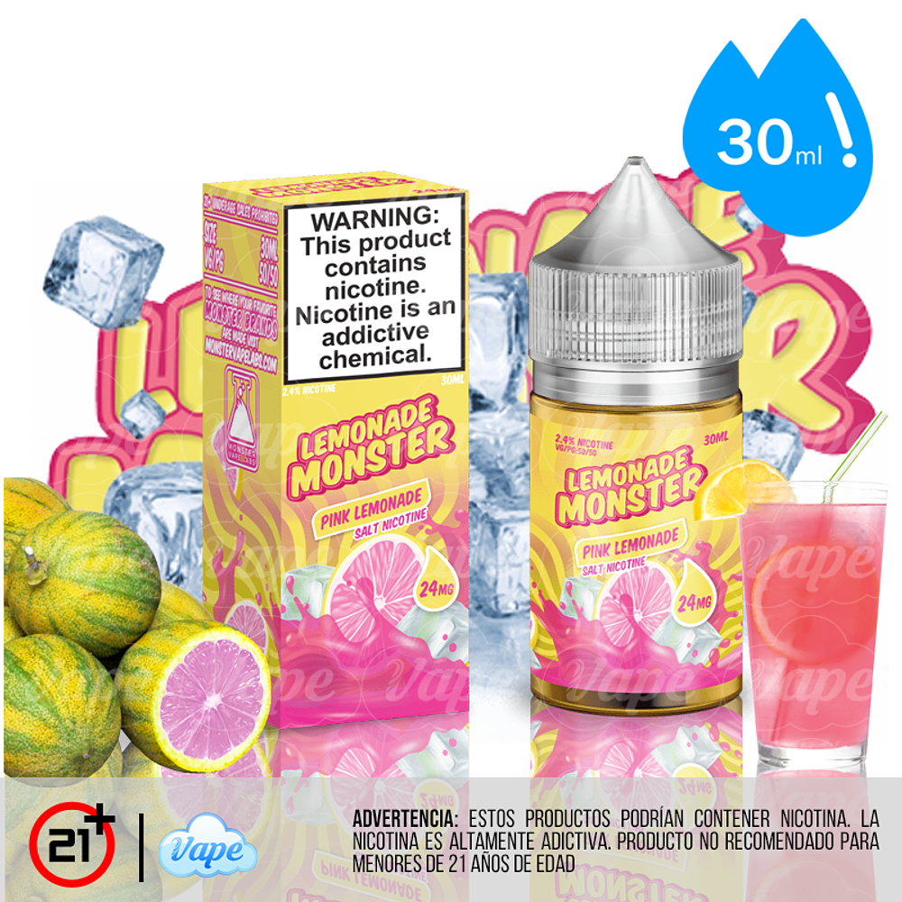 Lemonade Monster Salt - Pink 30ml